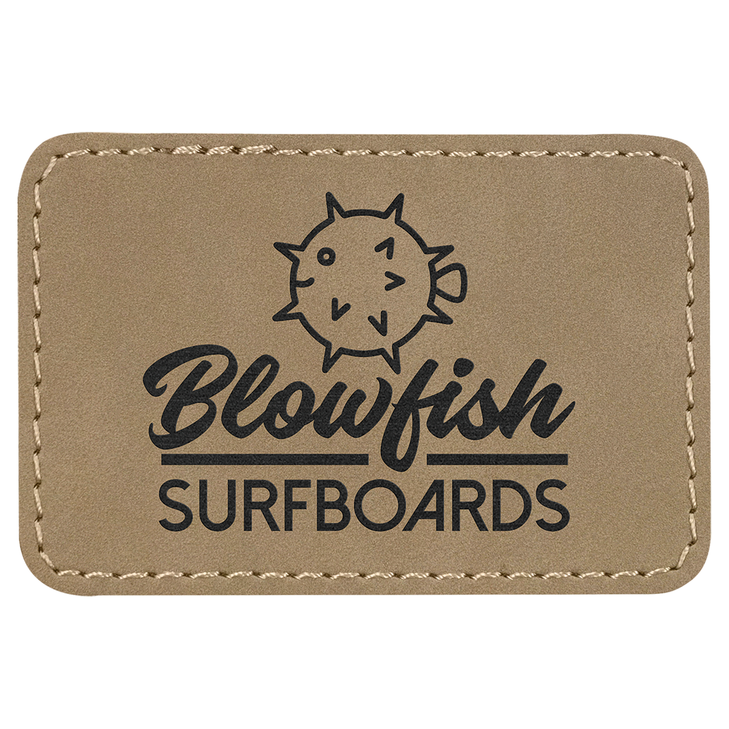 3"x2" Rectangle Leatherette Patch with Adhesive