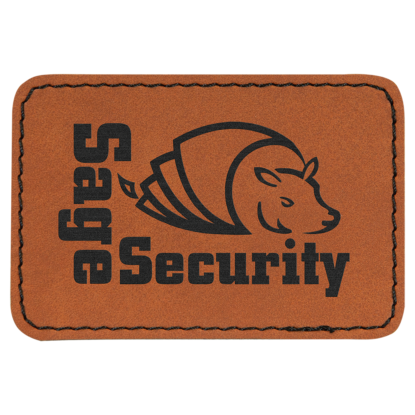 3"x2" Rectangle Leatherette Patch with Adhesive