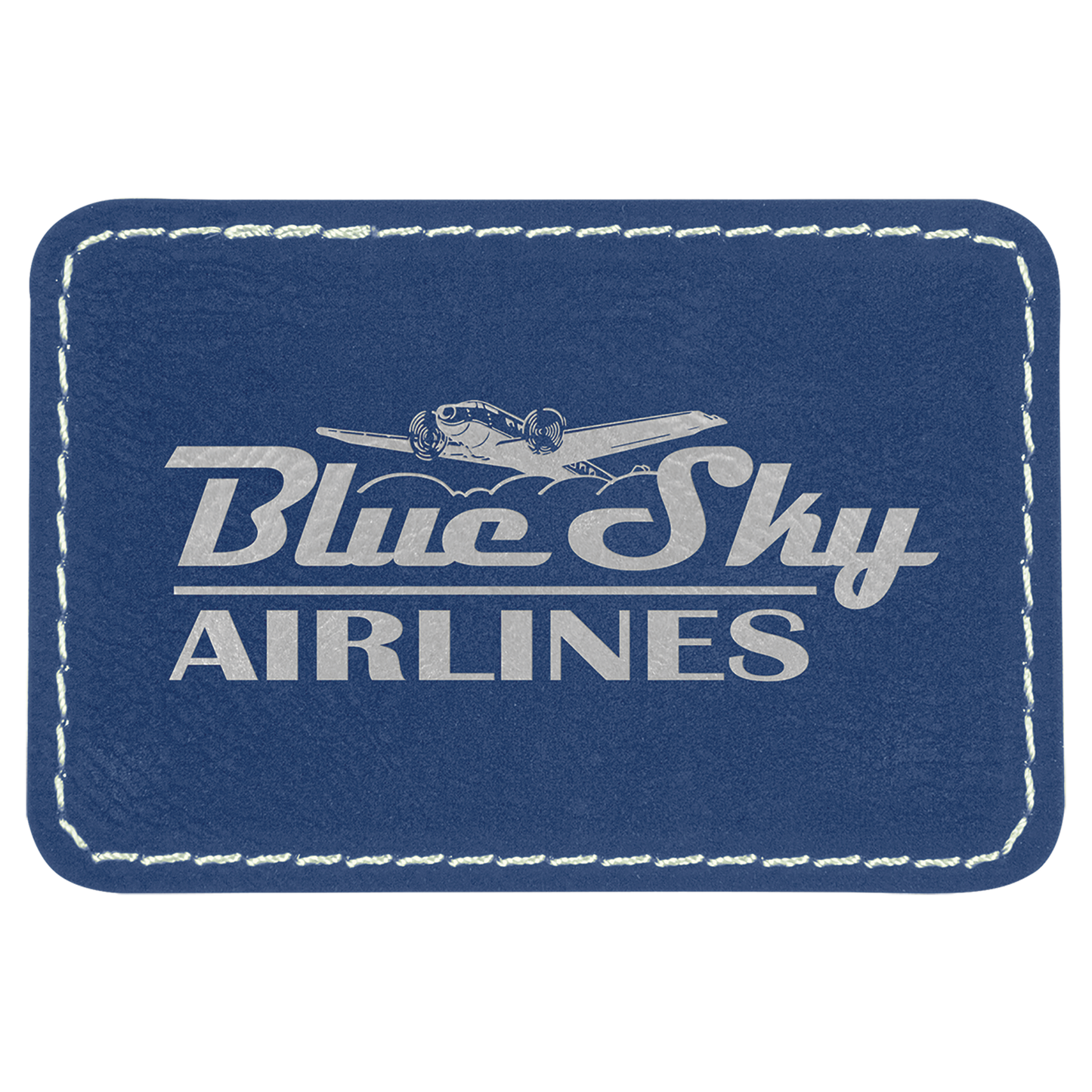 3"x2" Rectangle Leatherette Patch with Adhesive