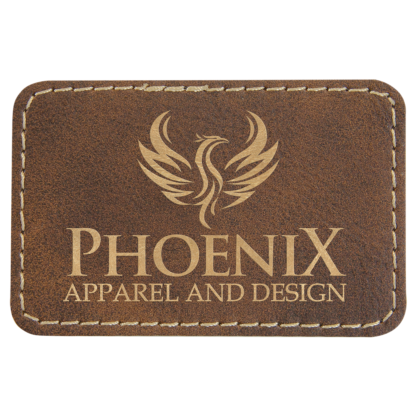 3"x2" Rectangle Leatherette Patch with Adhesive
