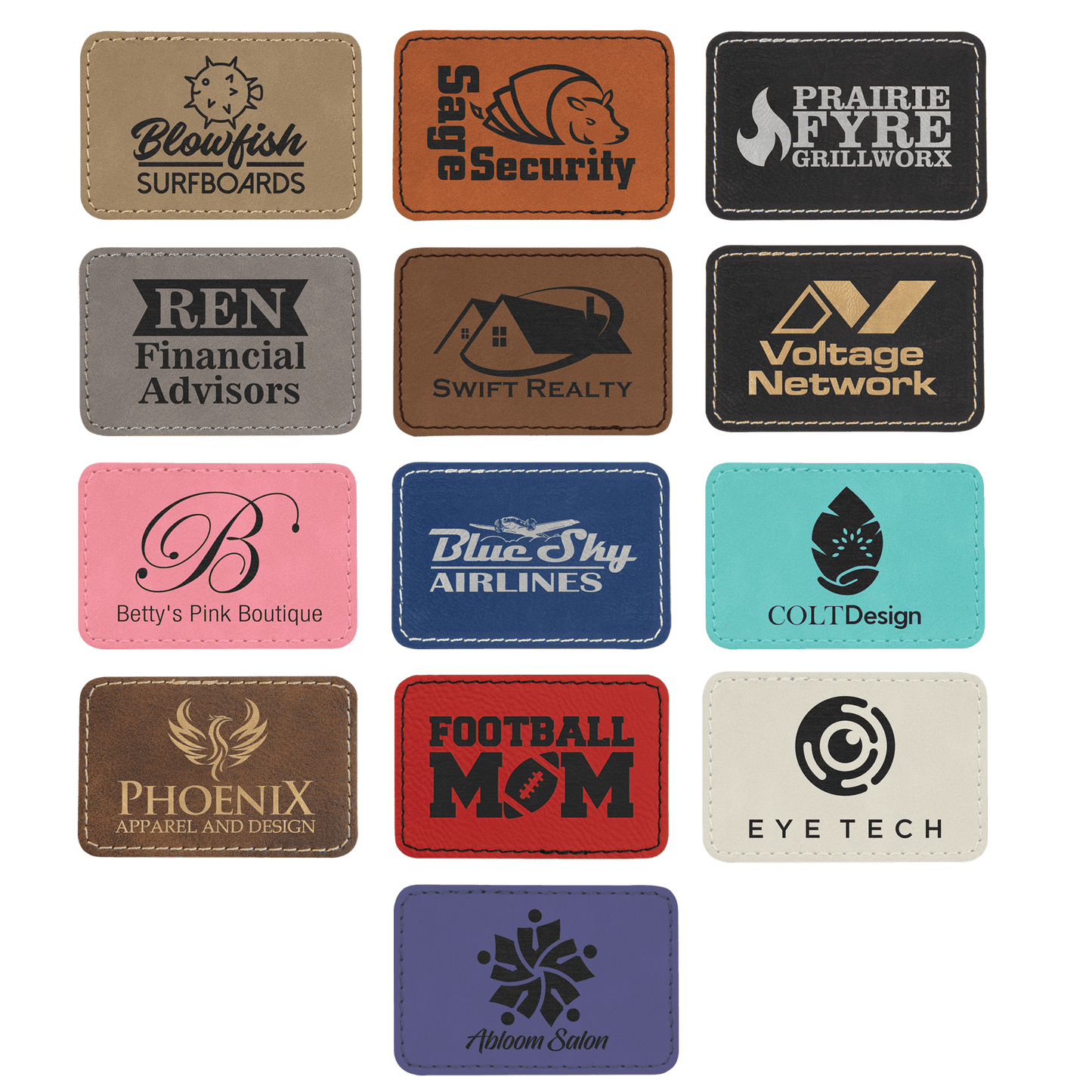3"x2" Rectangle Leatherette Patch with Adhesive